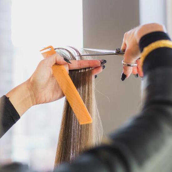 Hair styling session
